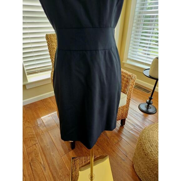 J. Crew Black Wool Sheath Dress, Size 2P Lined Black Career Party/Cocktail - Picture 4 of 12